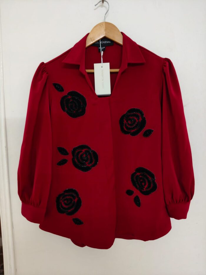 Red Velvet Rose Shirt